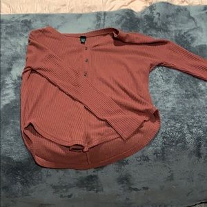 Red Button Up Top/Cardigan